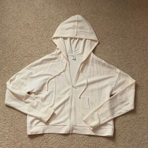 Cream Zip-Up Old Navy Women’s Hoodie